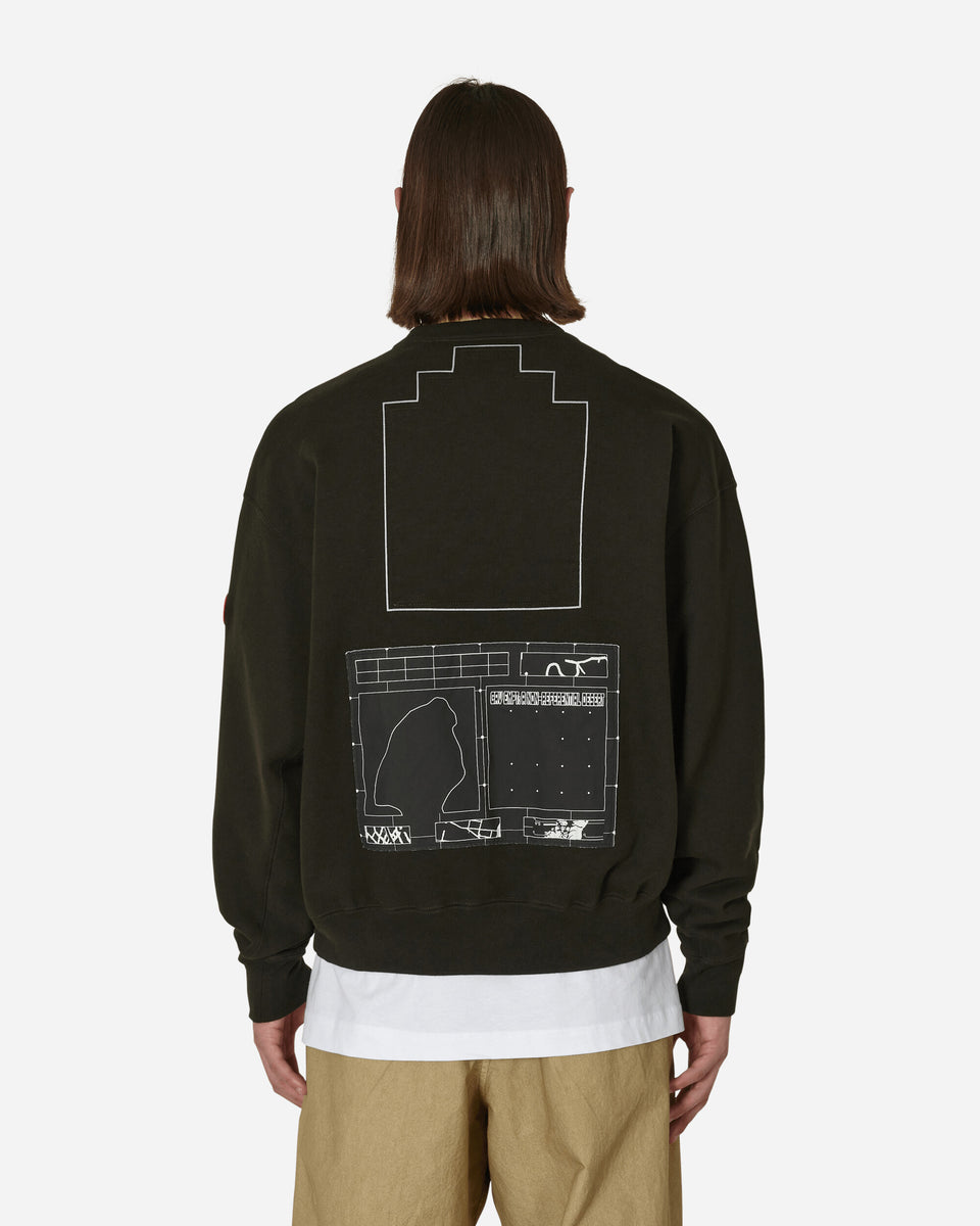 Cav Empt Trajectory Crewneck Sweatshirt Black - Slam Jam Official