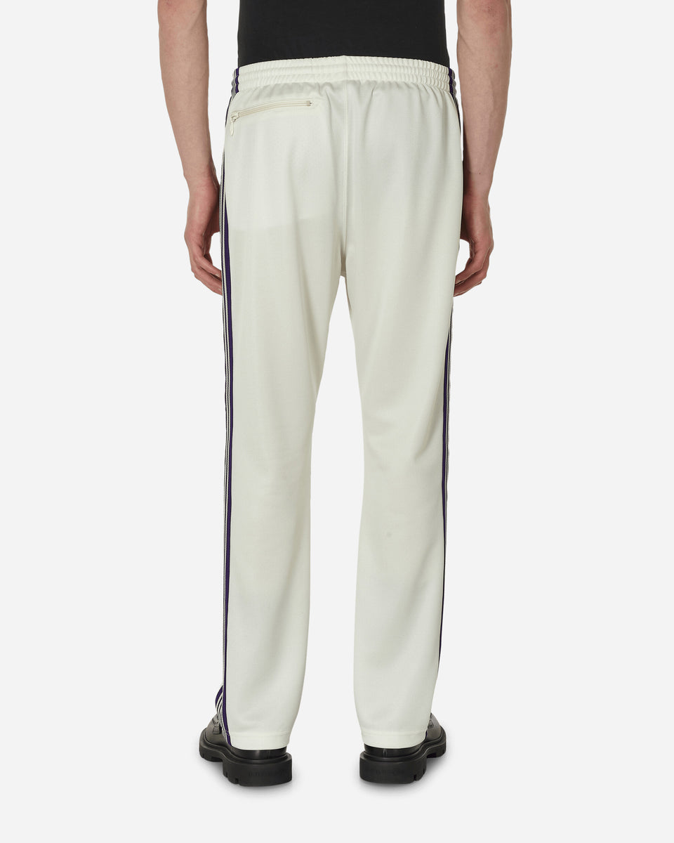 Needles Poly Smooth Narrow Track Pants Ice White - Slam Jam