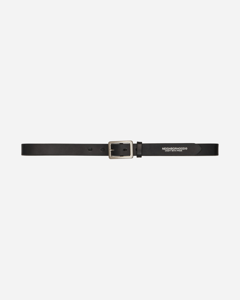 Leather Plain Belt Black