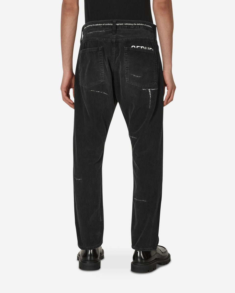 Fragment Damage Corduroy Pants Black