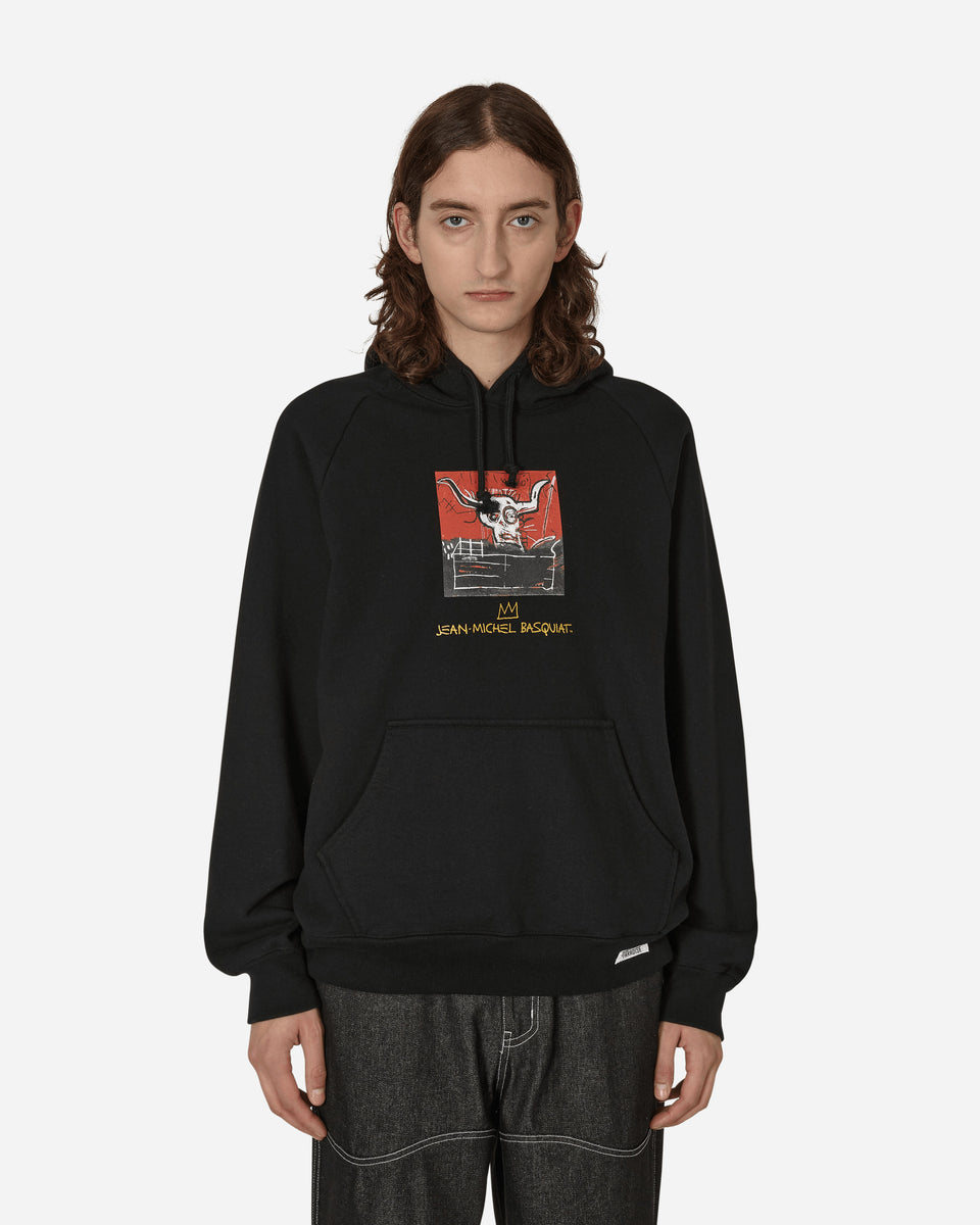WACKO MARIA Jean-Michel Basquiat Washed Hooded Sweatshirt Black
