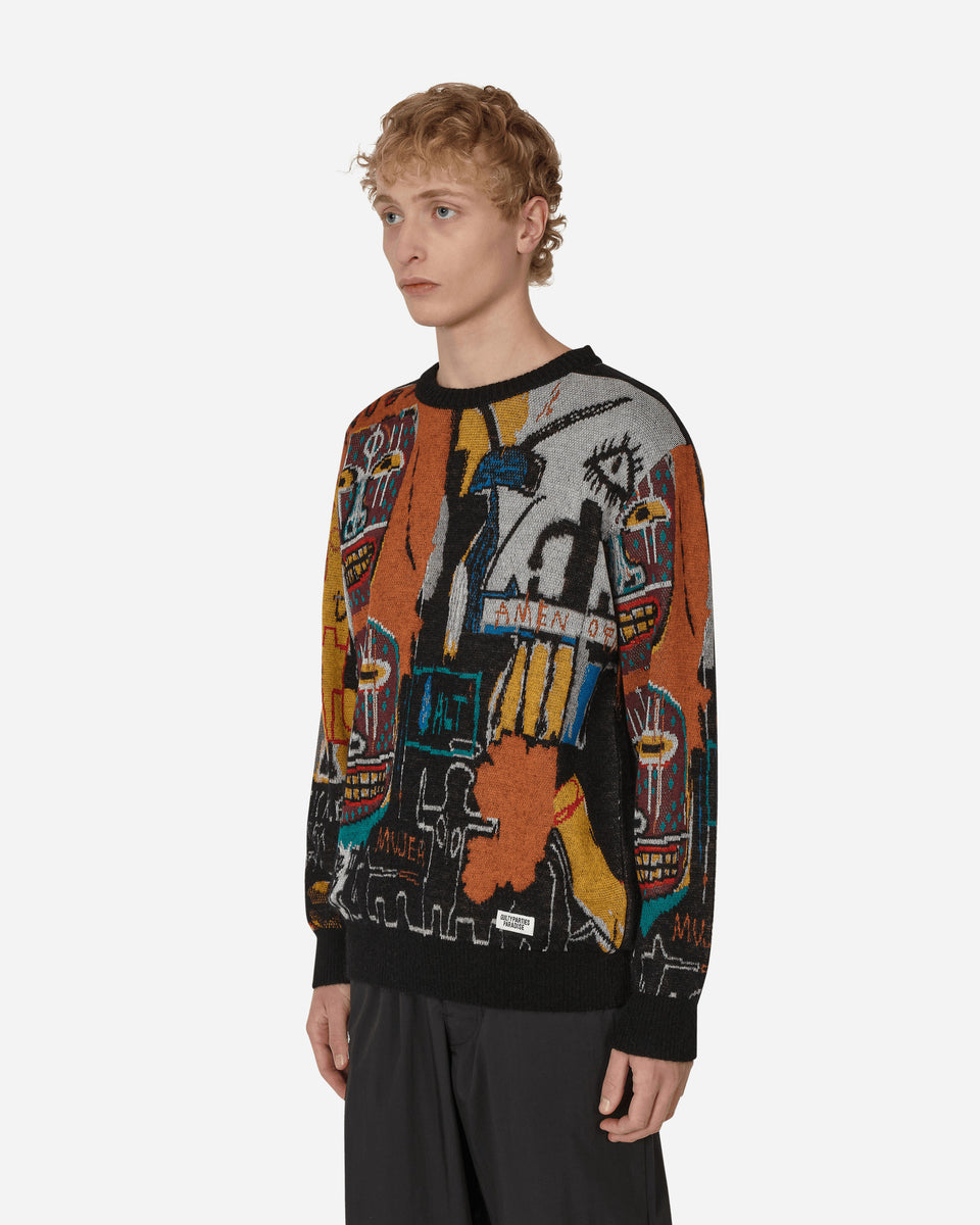 WACKO MARIA Jean-Michel Basquiat Crewneck Sweater (Type-2