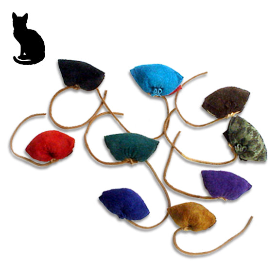 leather mouse cat toy
