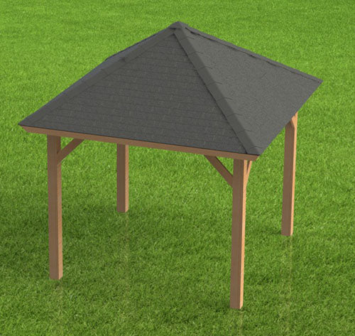 Gazebo Plans | Hip Roof - Perfect for Hot Tubs 12 x 12