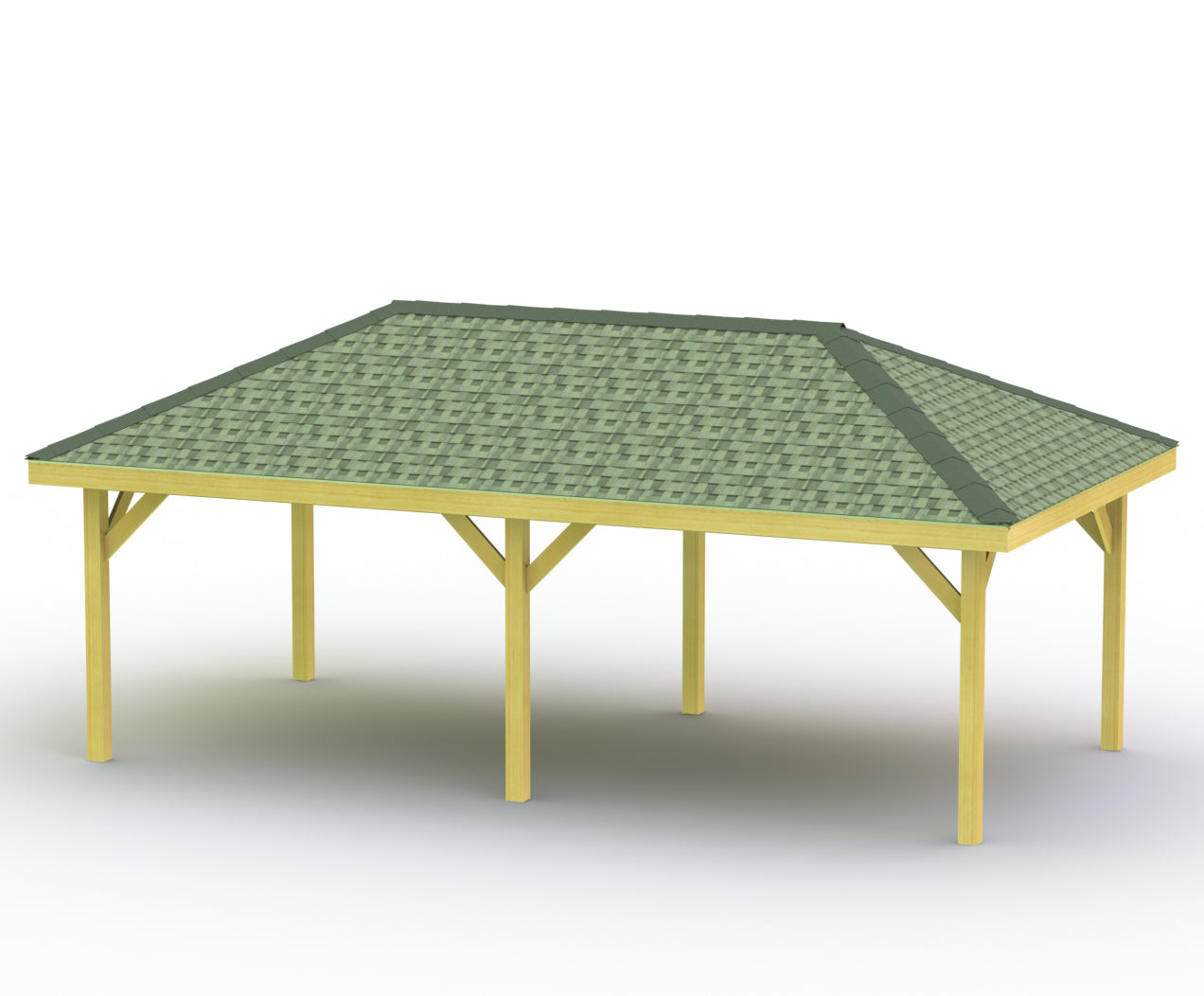 Hip Roof Gazebo Building Plans-Perfect for Hot Tubs - 12' x 24'