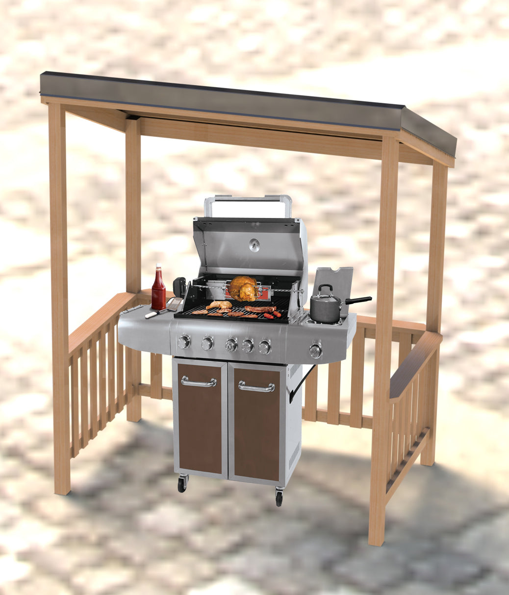 5' x 8' Grill Shelter Step by Step Building Plans