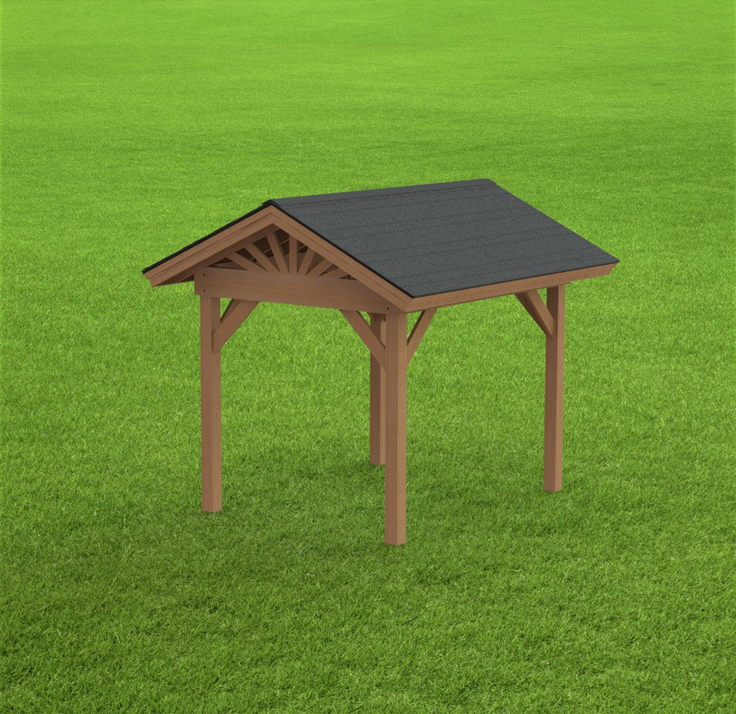 Gazebo Plans | Gable Roof - Perfect for Hot Tubs 8 x 10