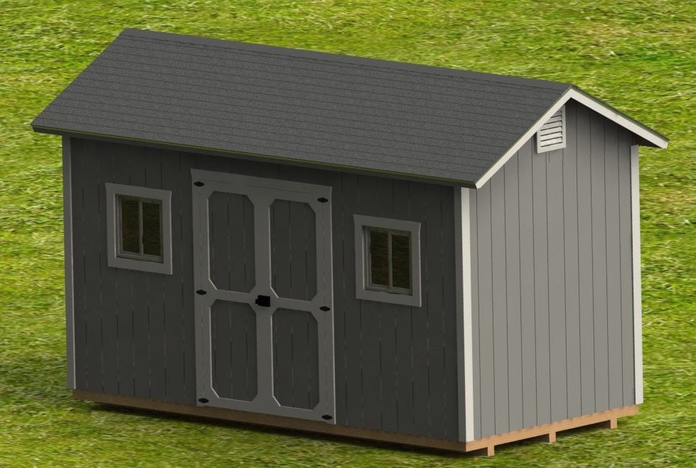 Garden Shed Detailed Building Plans (Instructions) 8' x 16'