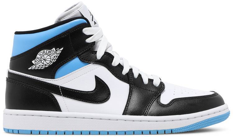 blue black white jordans 1