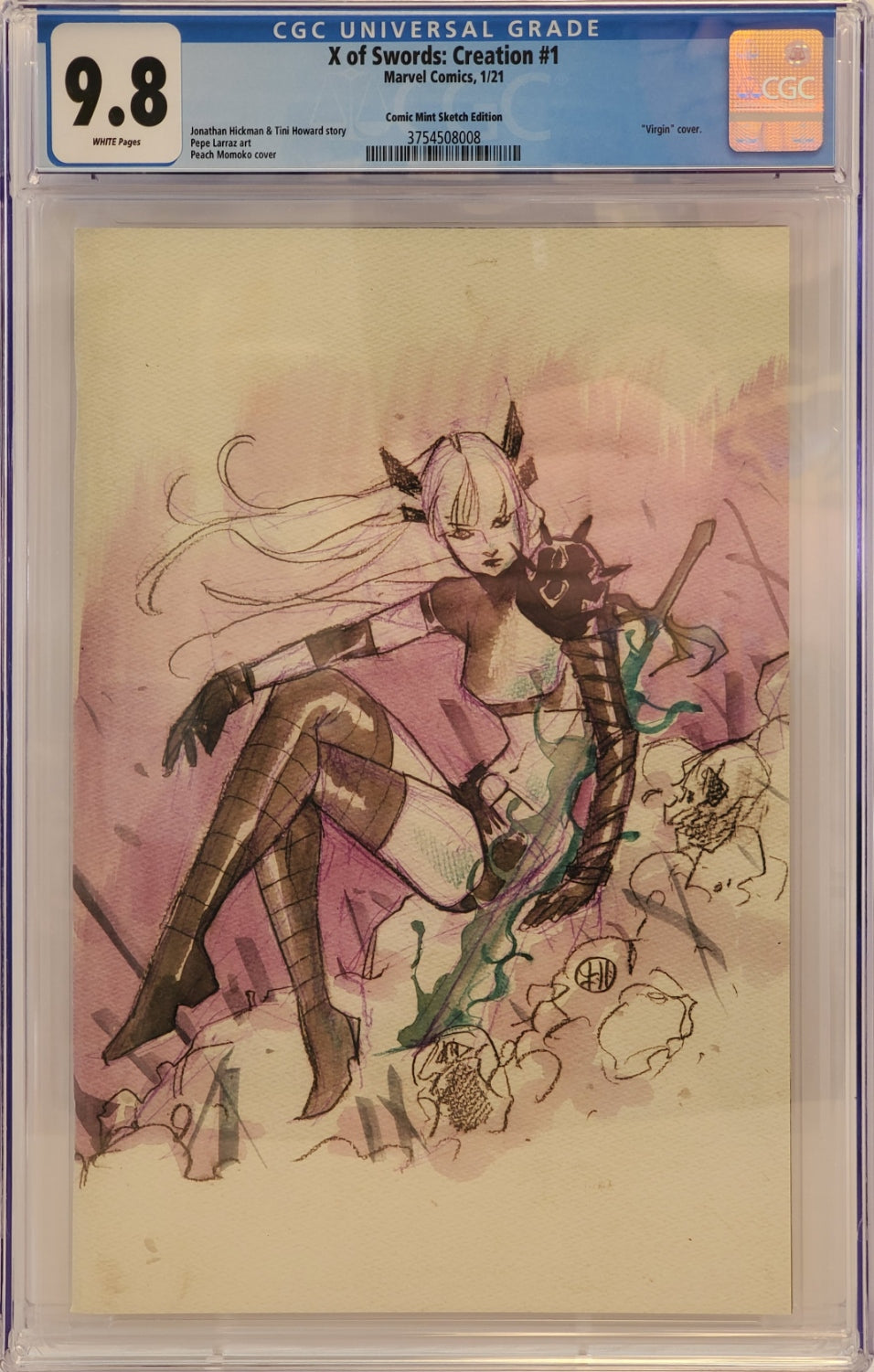 CGC 9.8 X OF SWORDS: CREATION Peach Momoko VIRGIN EXCLUSIVE