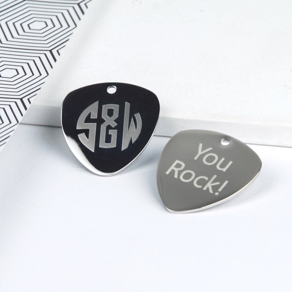 engraved plectrum