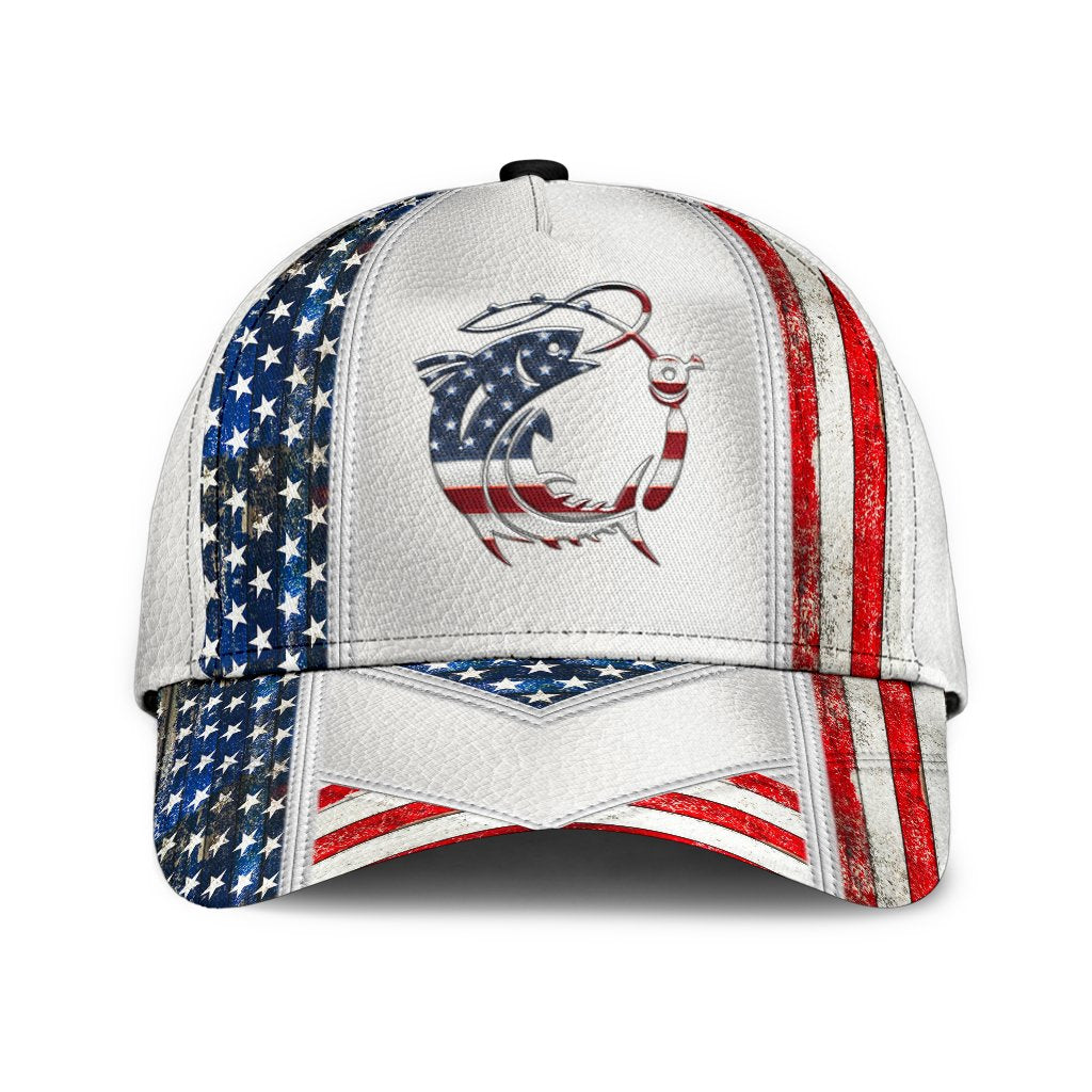White American Fishing Classic Cap