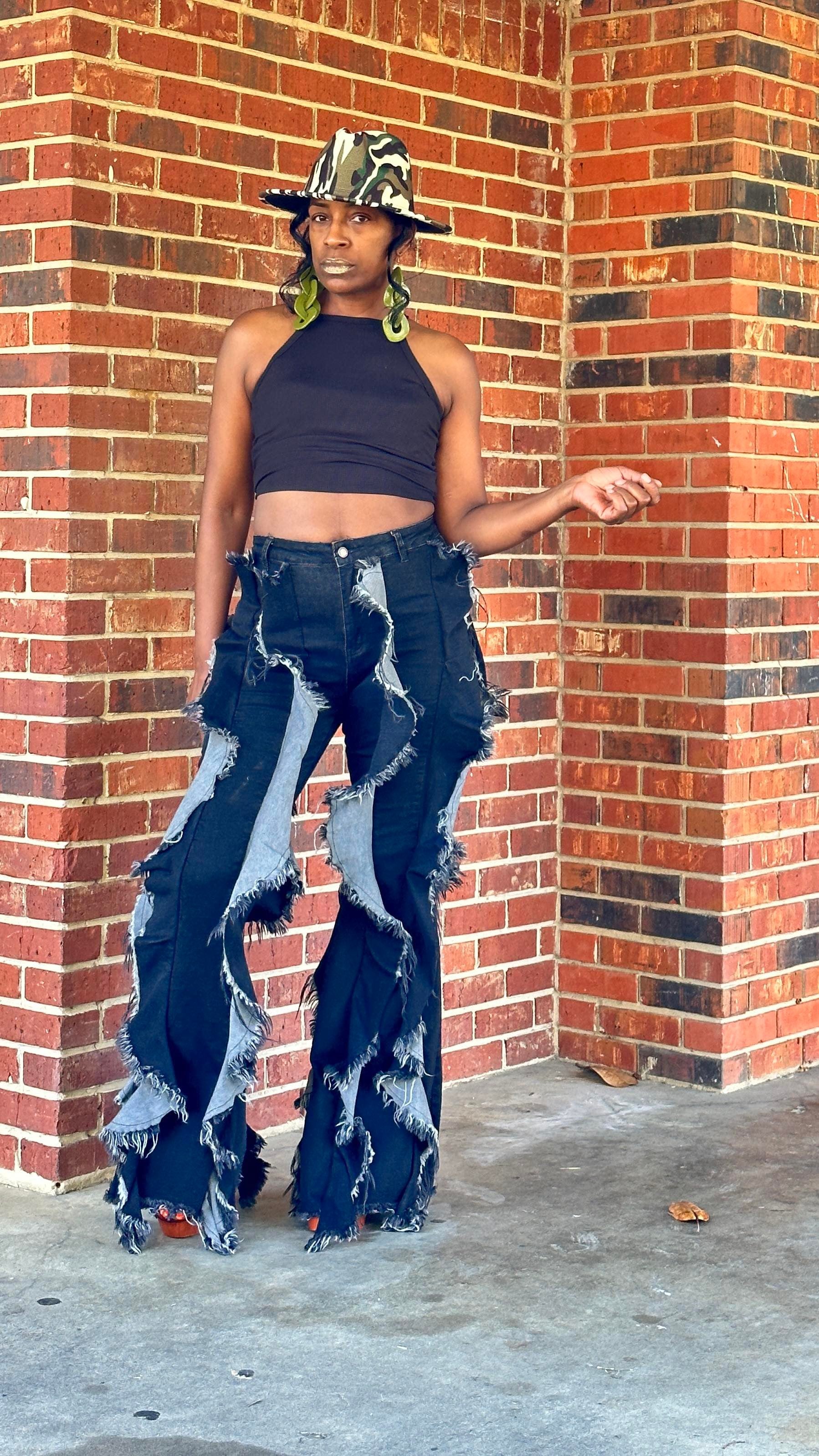 that Girl" Ruffled Jeans - Black – Britches Denim Boutique
