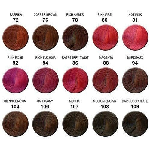 Adore Semi Permanent Hair Color Chart