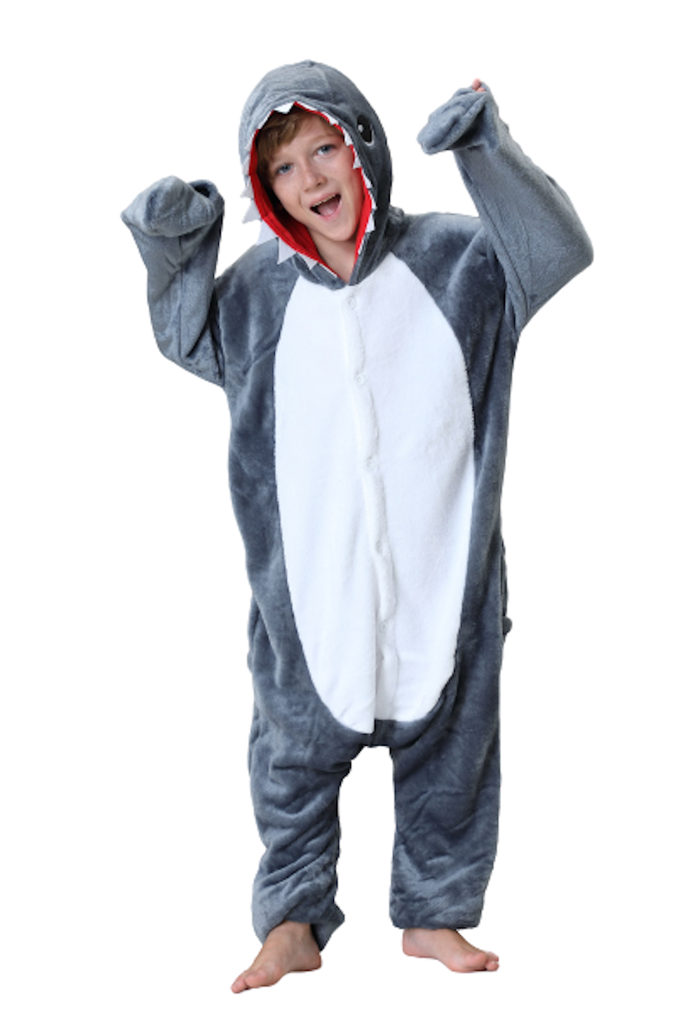 Voorbereiding Mantel Interpretatief Animal Onesie Pajamas For Kids Unisex Sleepwear Plush One-Piece (Shark
