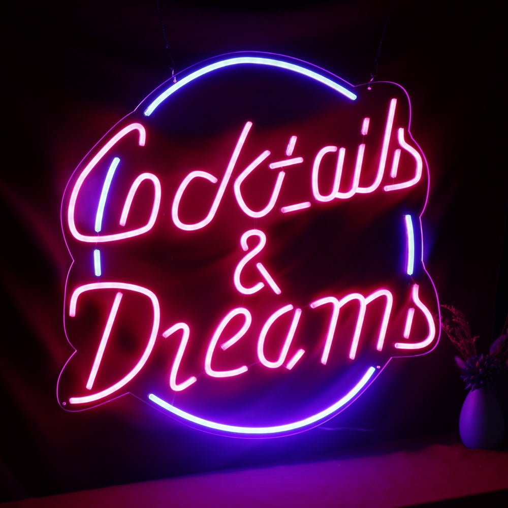 Cocktails And Dreams Neon Signs