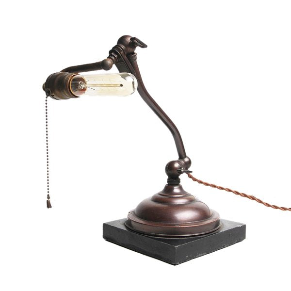 antique copper desk lamp