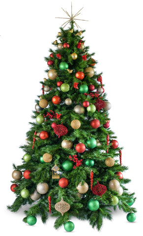 Traditional decorated Christmas tree hire Melbourne