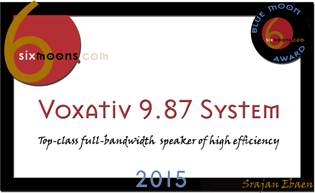 Blue Moon Award for Voxativ 9.87 System speakers