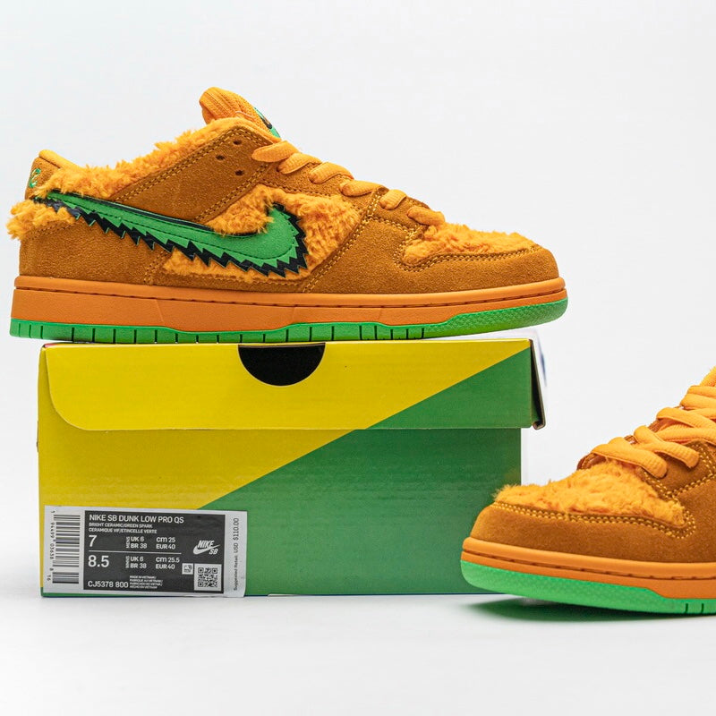 nike dunk low neon orange