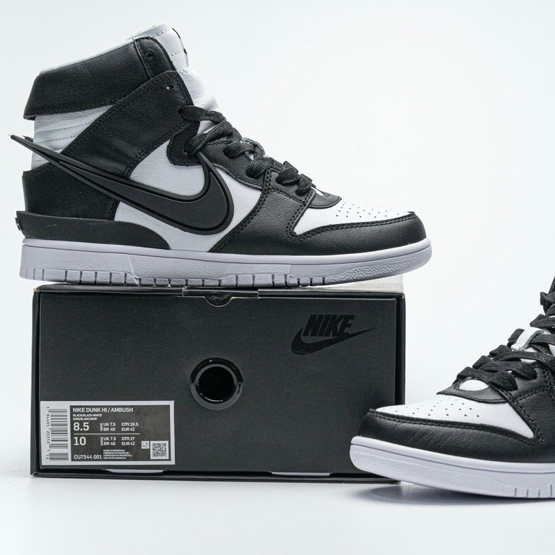 nike dunk high ambush black and white