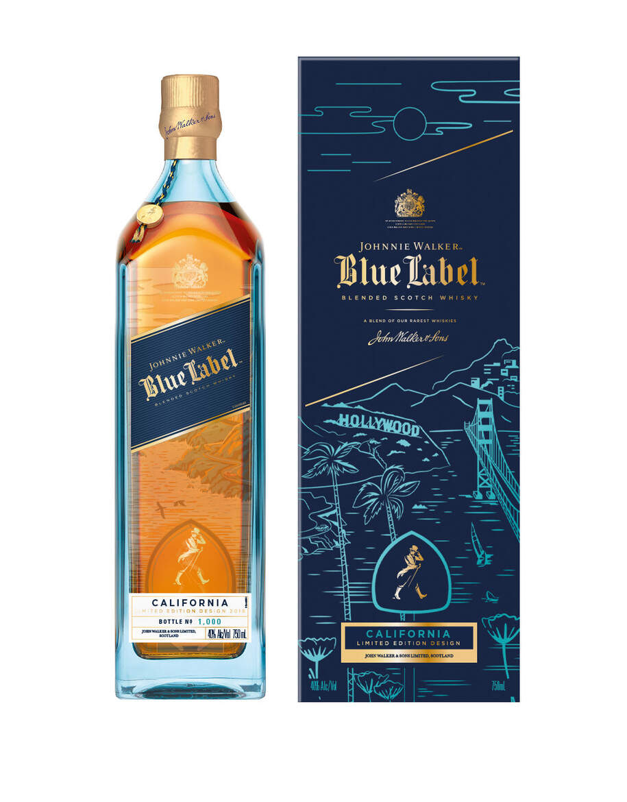 Tienerjaren Installeren Kruik Johnnie Walker Blue Label Blended Scotch Whisky, California – Liquor Mates