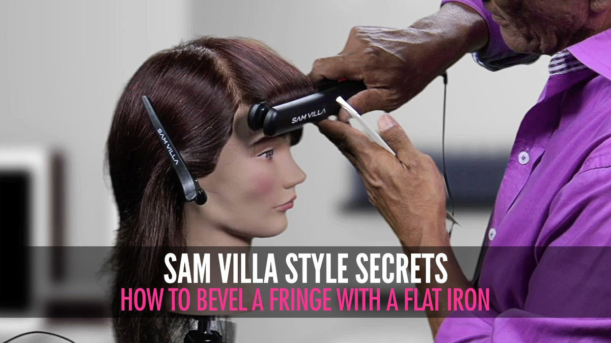 How To Flat Iron and Style Your Bangs Without Creating Lines | Sam Villa