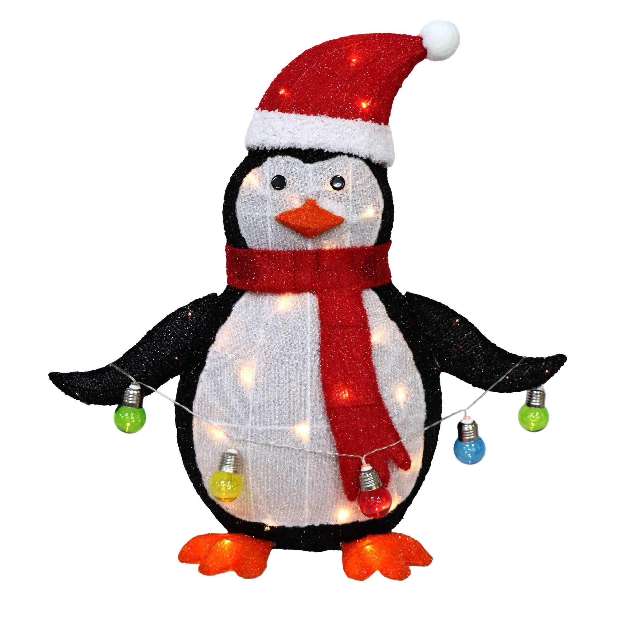 Christmas Sparkle Glitter Penguin with 40 Warm White Lights  | TJ Hughes