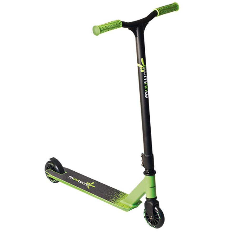 Muuwmi Stunt Scooter 100mm - Black & Green  | TJ Hughes