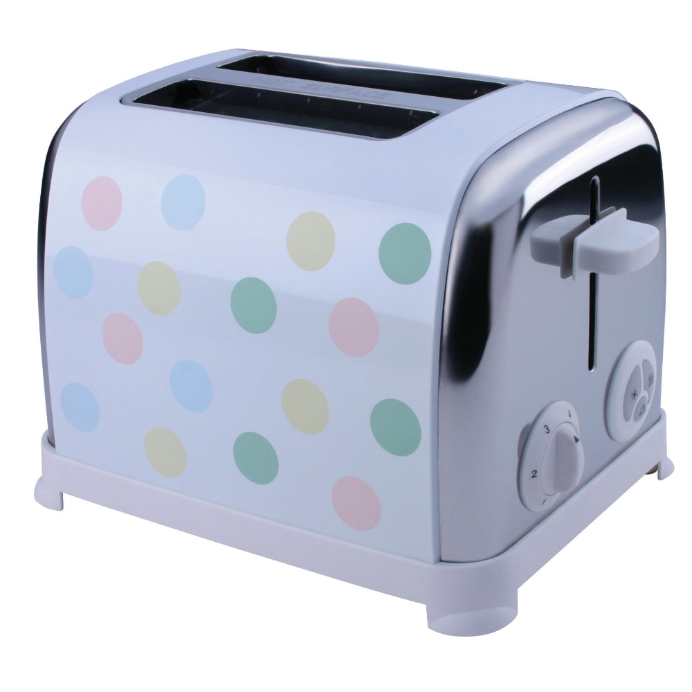 Kalorik Polkadot Toaster 2 Slice 850w - Multicolour Pastel  | TJ Hughes