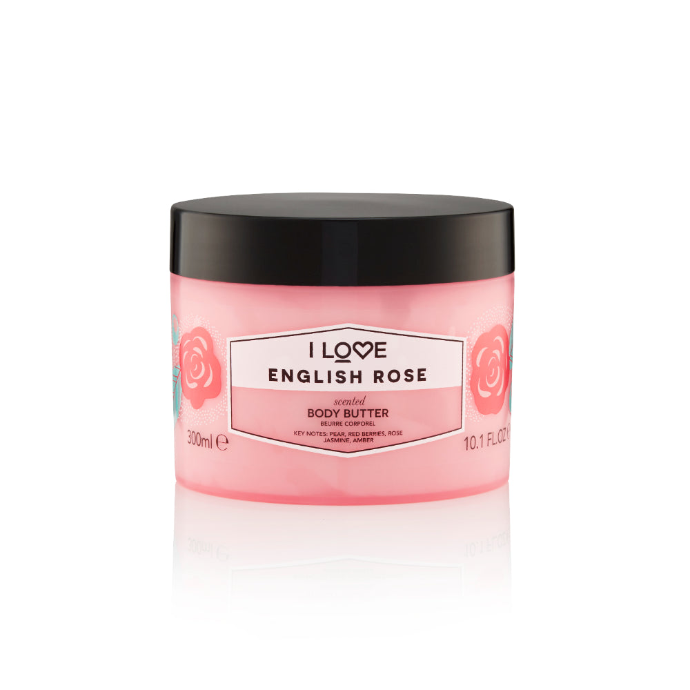 I Love Signature Indulgent Body Butter 330ml English Rose  | TJ Hughes