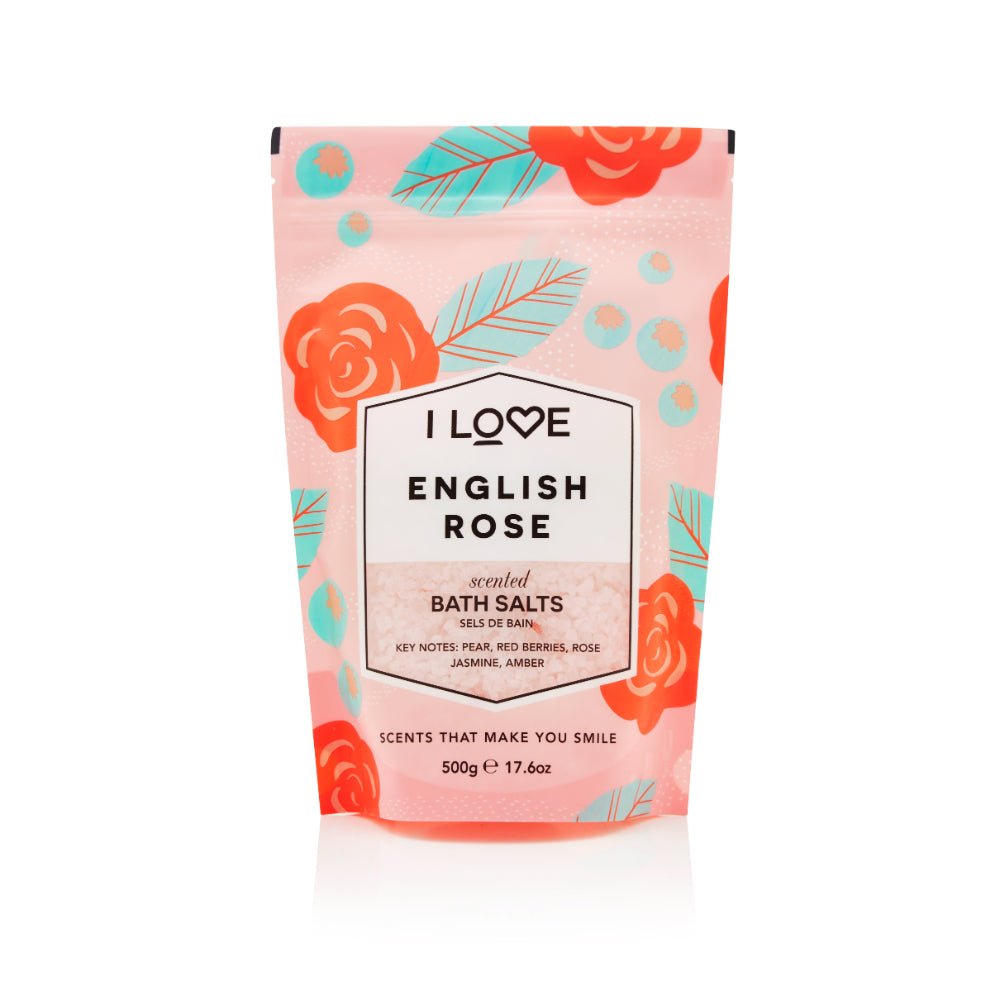 I Love Signature Bath Salts 500g English Rose  | TJ Hughes