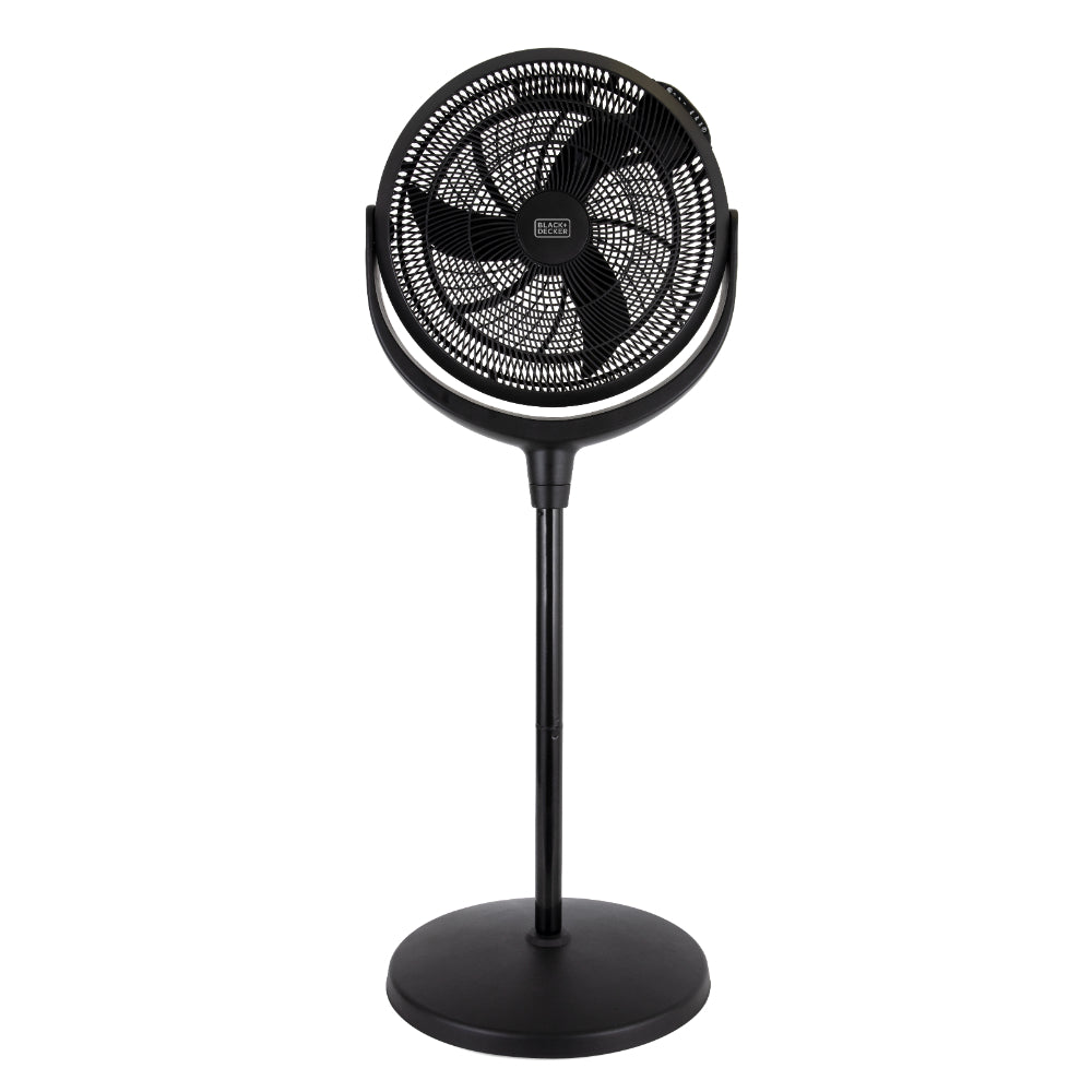 Black+Decker  Pedestal Fan with Stand 16"  - Black  | TJ Hughes