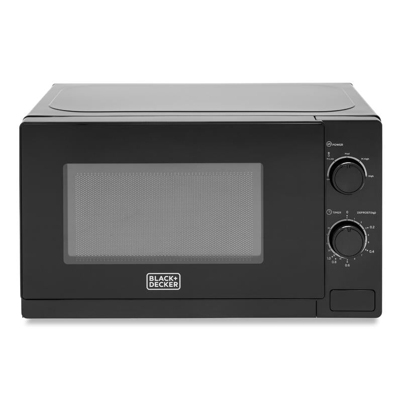 Black+Decker Manual Microwave 800w 20L - Black  | TJ Hughes