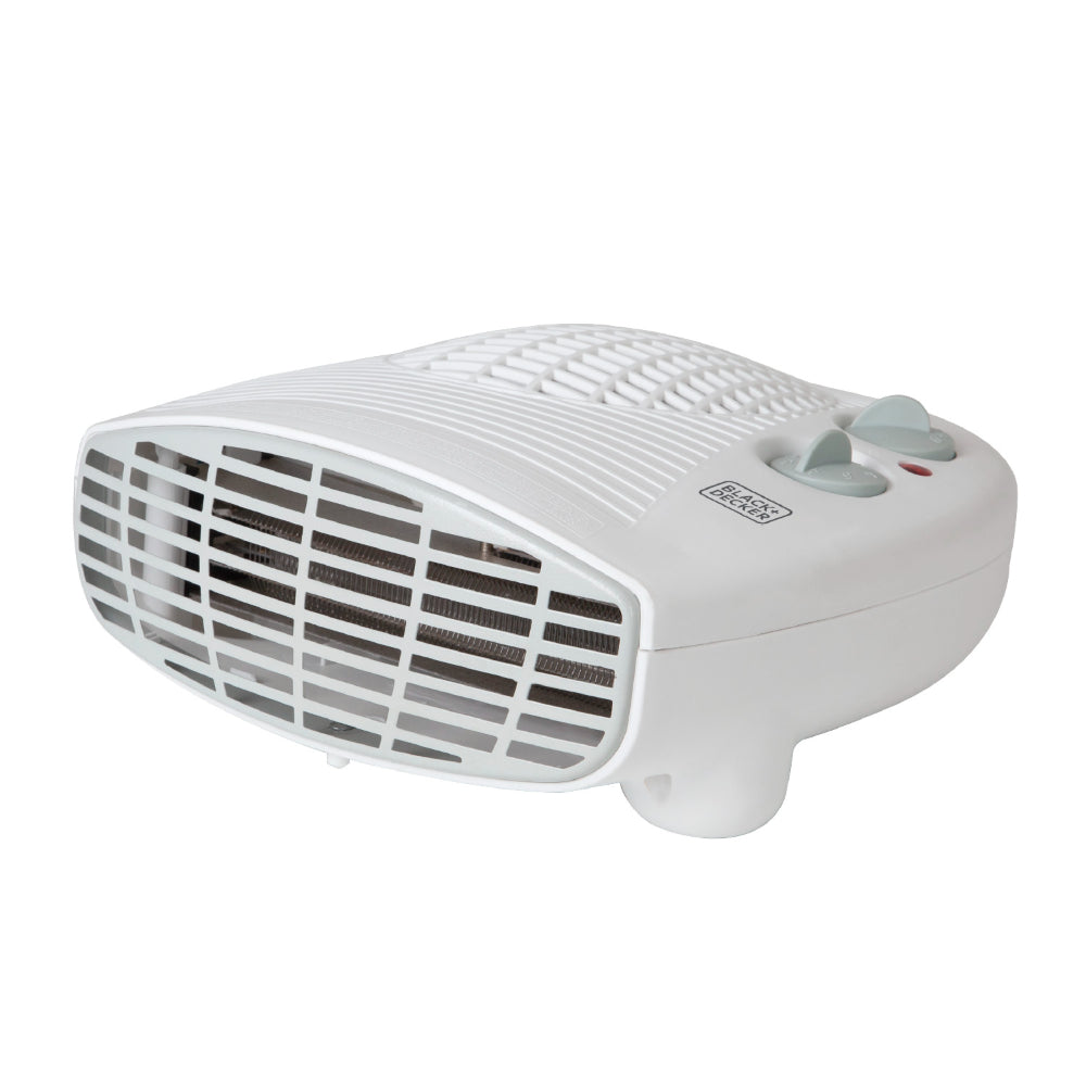 Black+Decker Flat Fan Heater 2kw  - White  | TJ Hughes