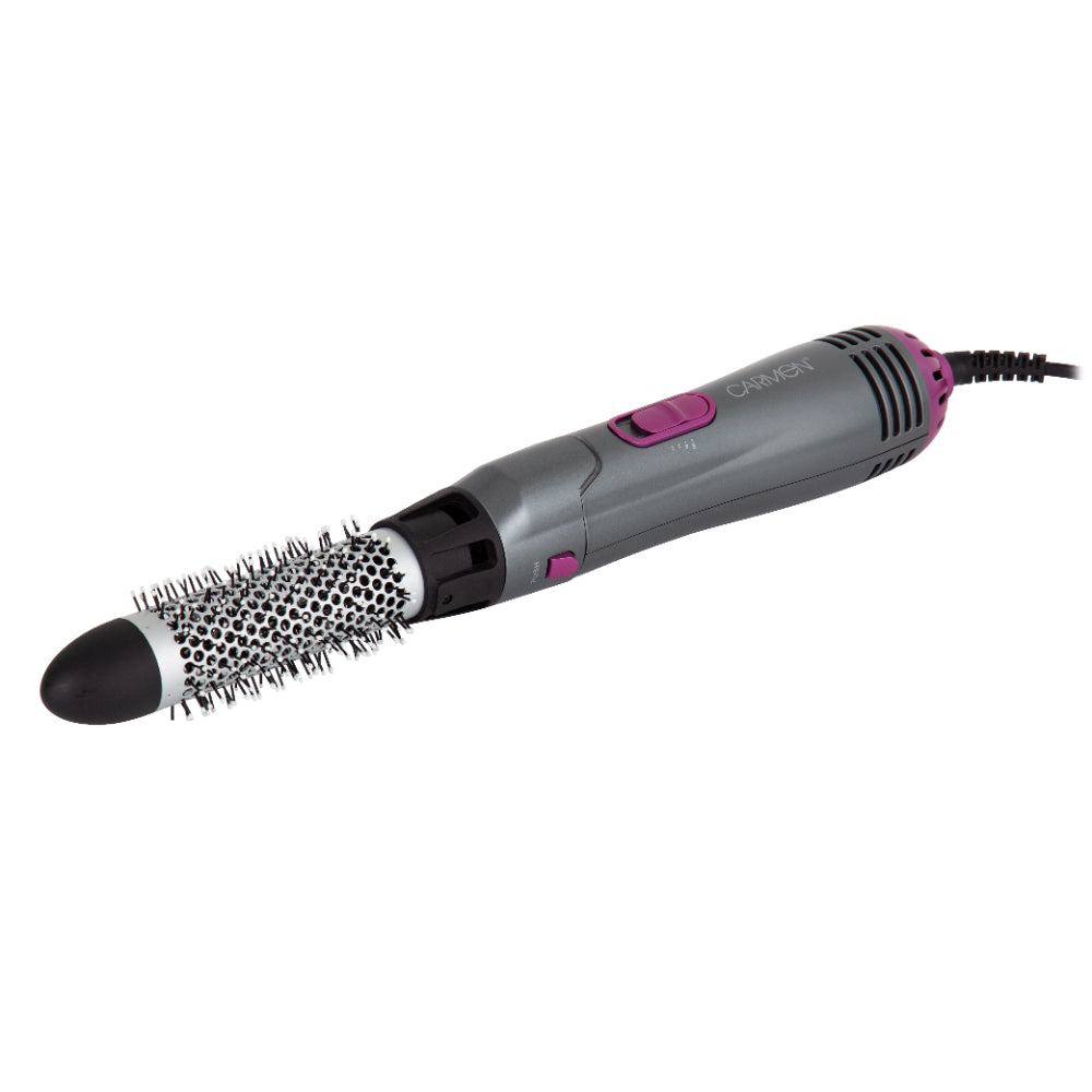 Carmen Neon Hair Brush 4in1  - Graphite  | TJ Hughes Grey