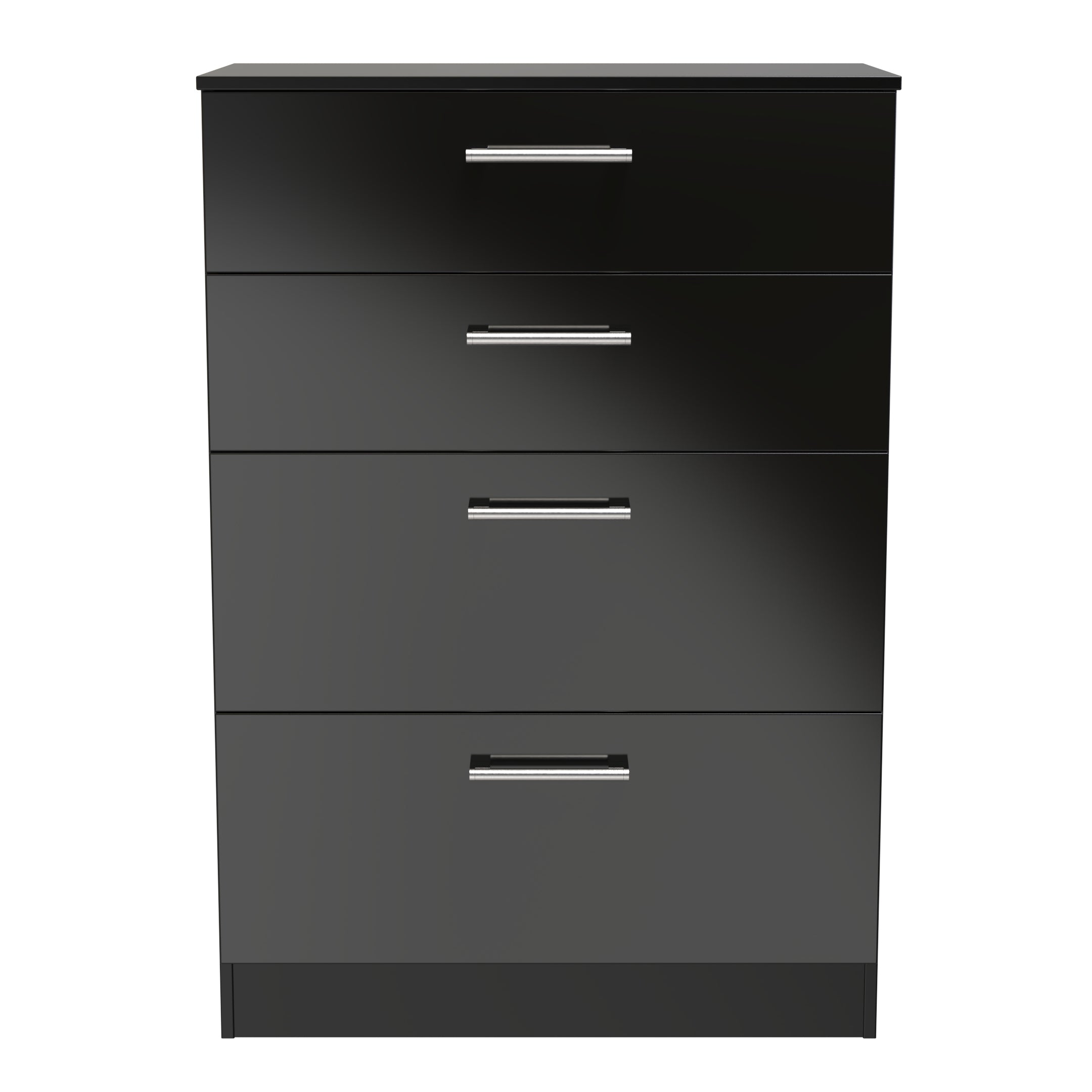 Denver Ready Assembled Chest Of Drawers with 4 Drawers - Black - Lewis’s Home  | TJ Hughes