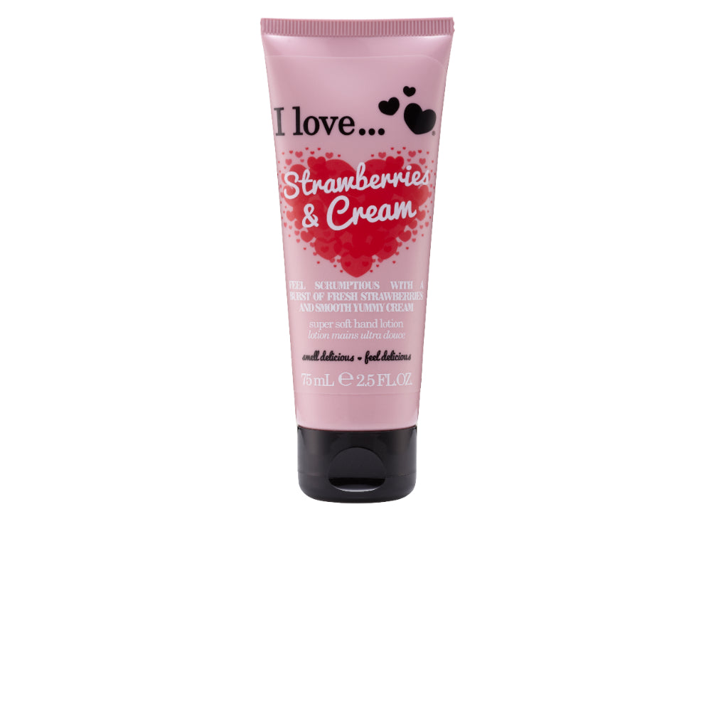 I Love Hand Lotion Strawberries & Cream 75ml  | TJ Hughes