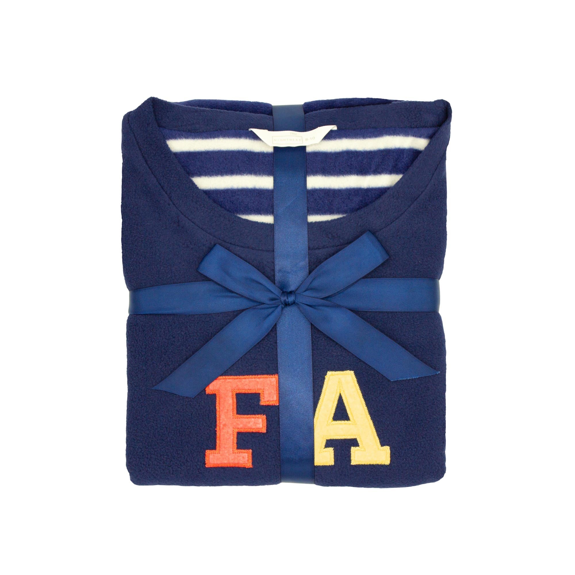 Tru Ladies FaLaLa Fleece Pyjama - Navy - 8/10  | TJ Hughes