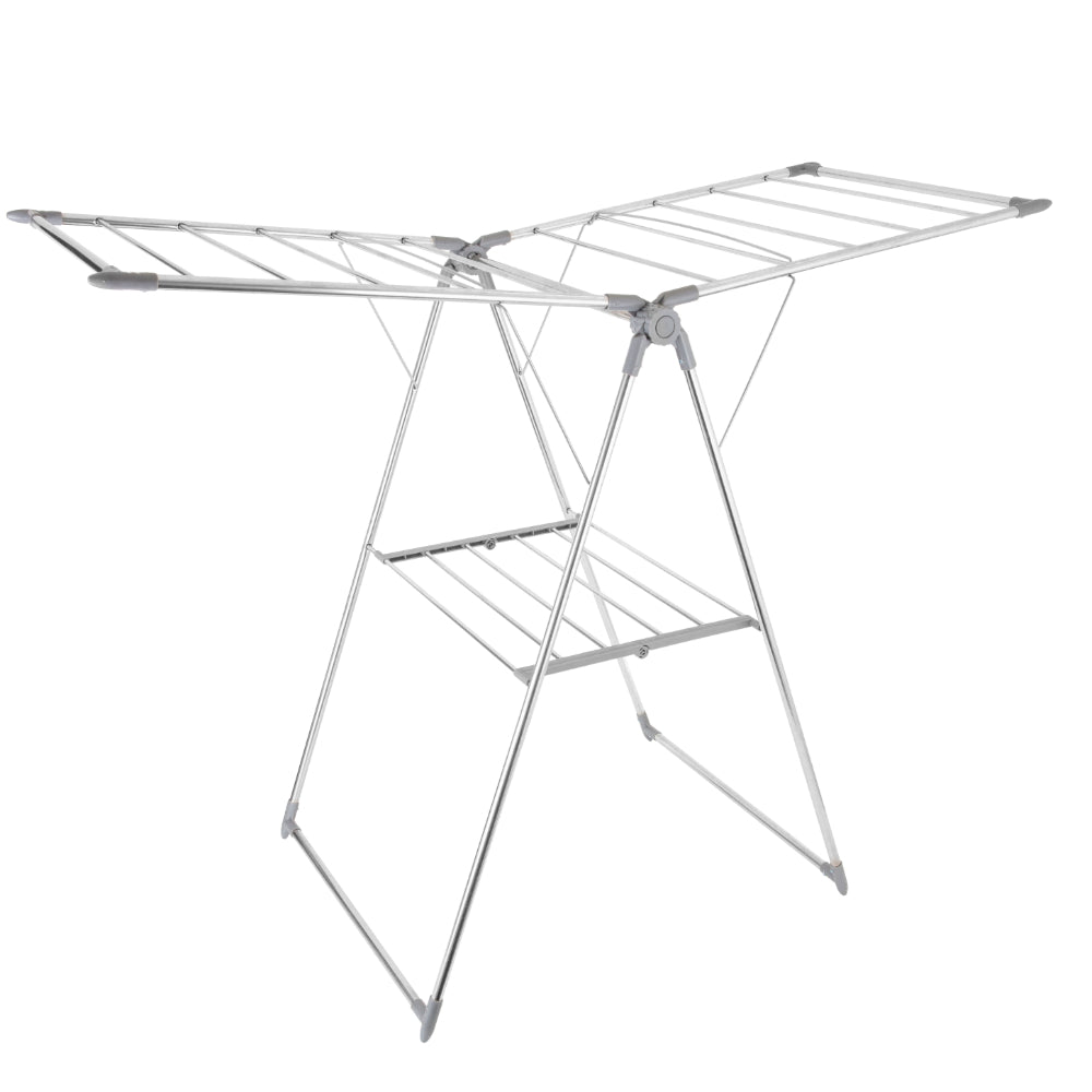 Ourhouse Winged Clothes Airer  - Grey  | TJ Hughes