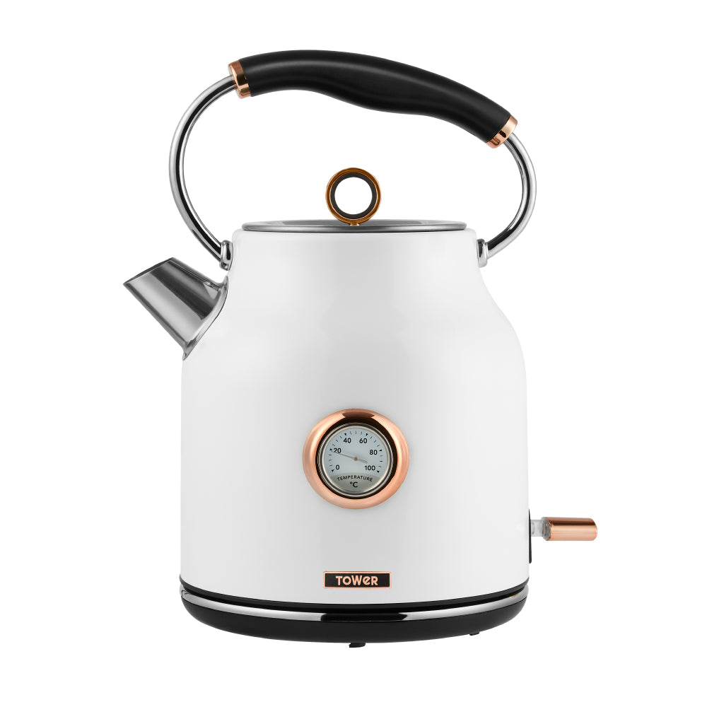 Tower Rose Gold Kettle 3kW 1.7L  - White  | TJ Hughes