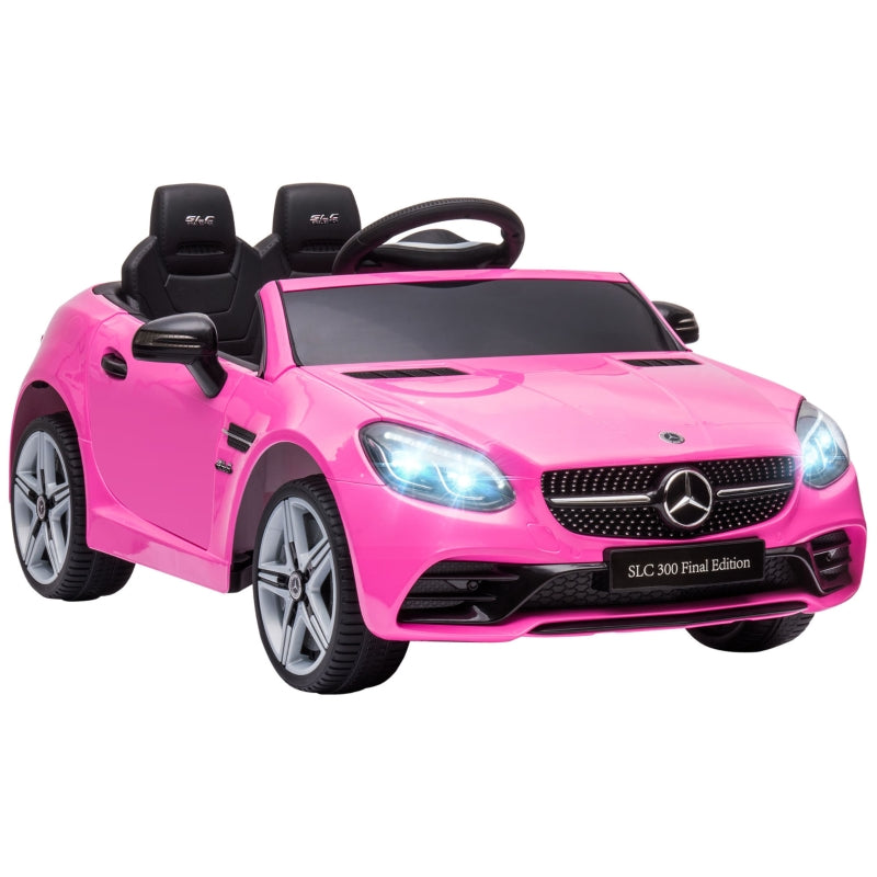 Aiya Play Kids Electric Ride On Car Mercedes Benz SLC 300 12v - Pink  | TJ Hughes