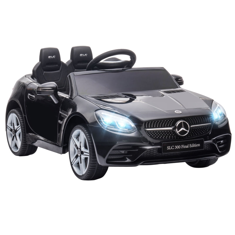 Aiya Play Kids Electric Ride On Car Mercedes Benz SLC 300 12v - Black  | TJ Hughes