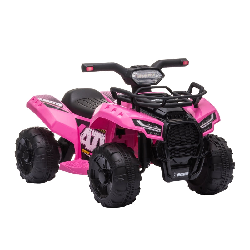 HOMCOM Kids Ride On Car Four Wheeler Quad Bike 6v - Pink  | TJ Hughes