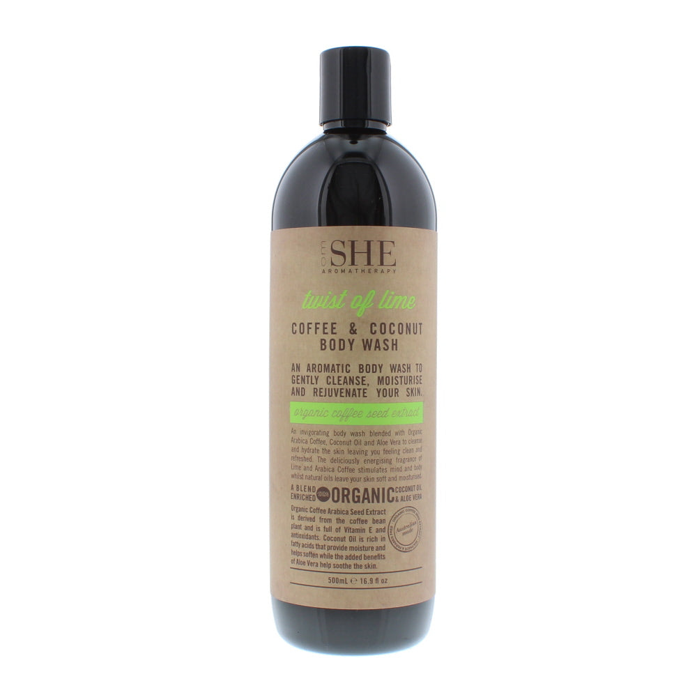 Om She Coffee  Coconut Twist Of Lime Body Wash 500ml  | TJ Hughes