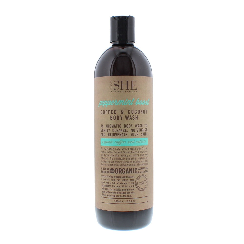 Om She Coffee  Coconut Peppermint Boost Body Wash 500ml  | TJ Hughes