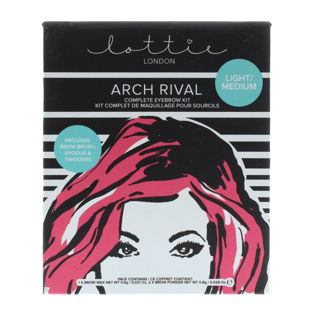 Lottie London Arch Rival Light/Medium Eyebrow Kit  | TJ Hughes