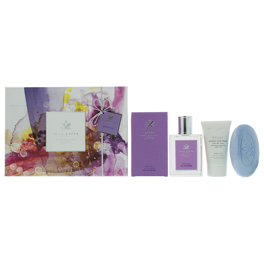 Acca Kappa Wisteria Glicine Eau de Parfum 3 Pieces Gift Set  | TJ Hughes