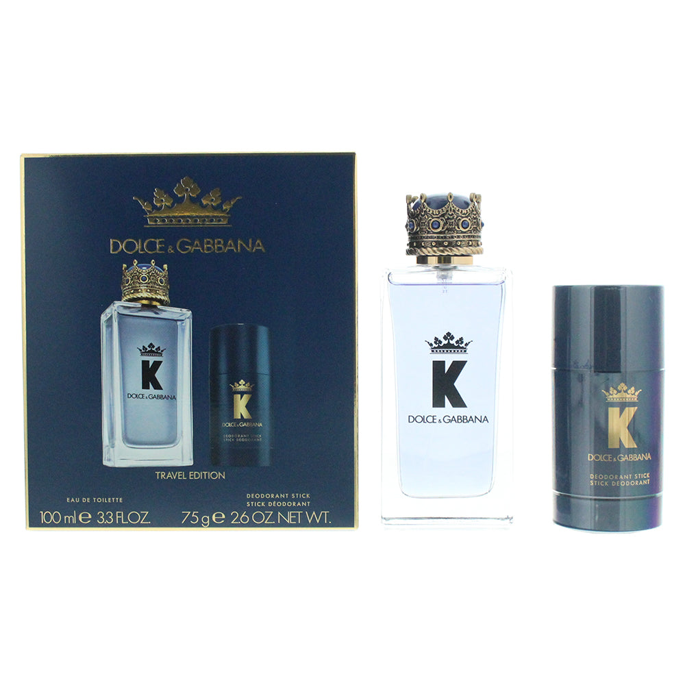 Dolce & Gabbana K Eau de Toilette 2 Piece Gift Set : Eau De Toilette 100ml - Deodorant Stick 75ml  | TJ Hughes