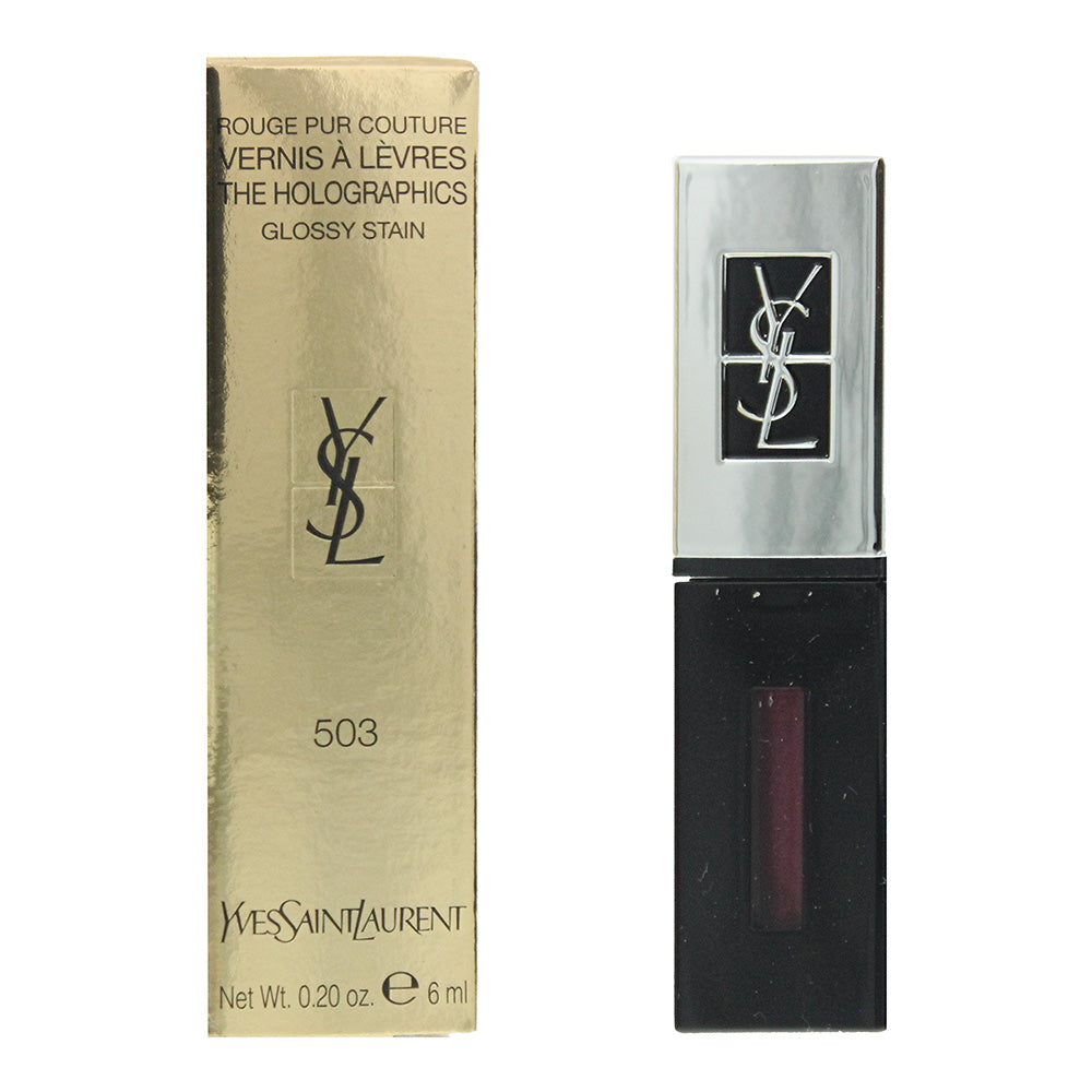 Yves Saint Laurent The Holographics #503 Neon Plum Liquid Lipstick Glossy Stain 6ml  | TJ Hughes